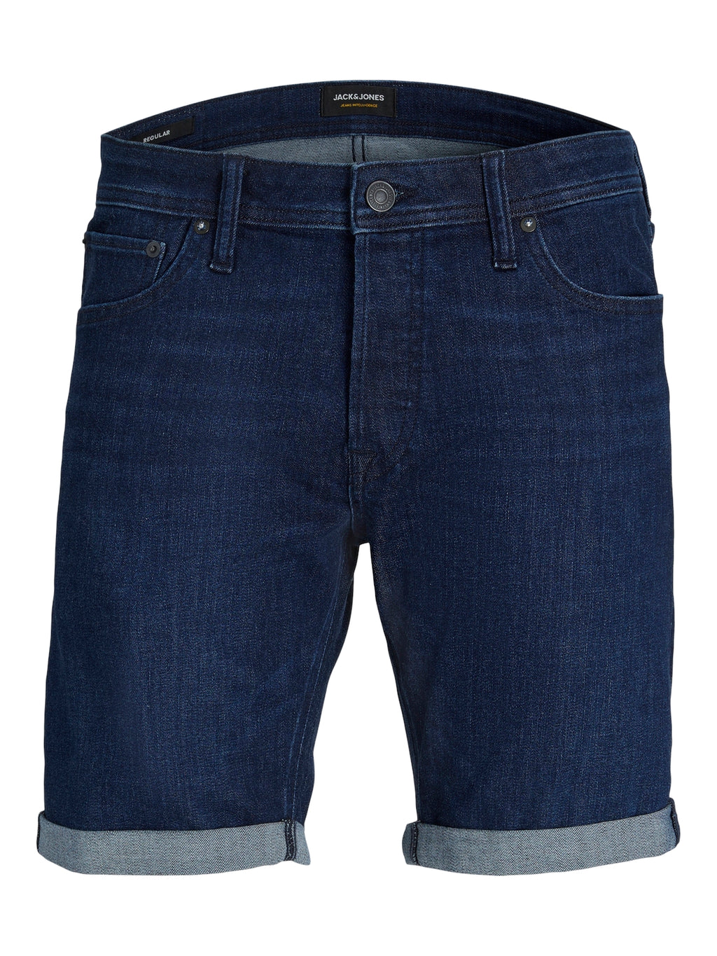 Jack & Jones Rick AM 610 Denim Shorts Solid Dark Blue - Raw Menswear