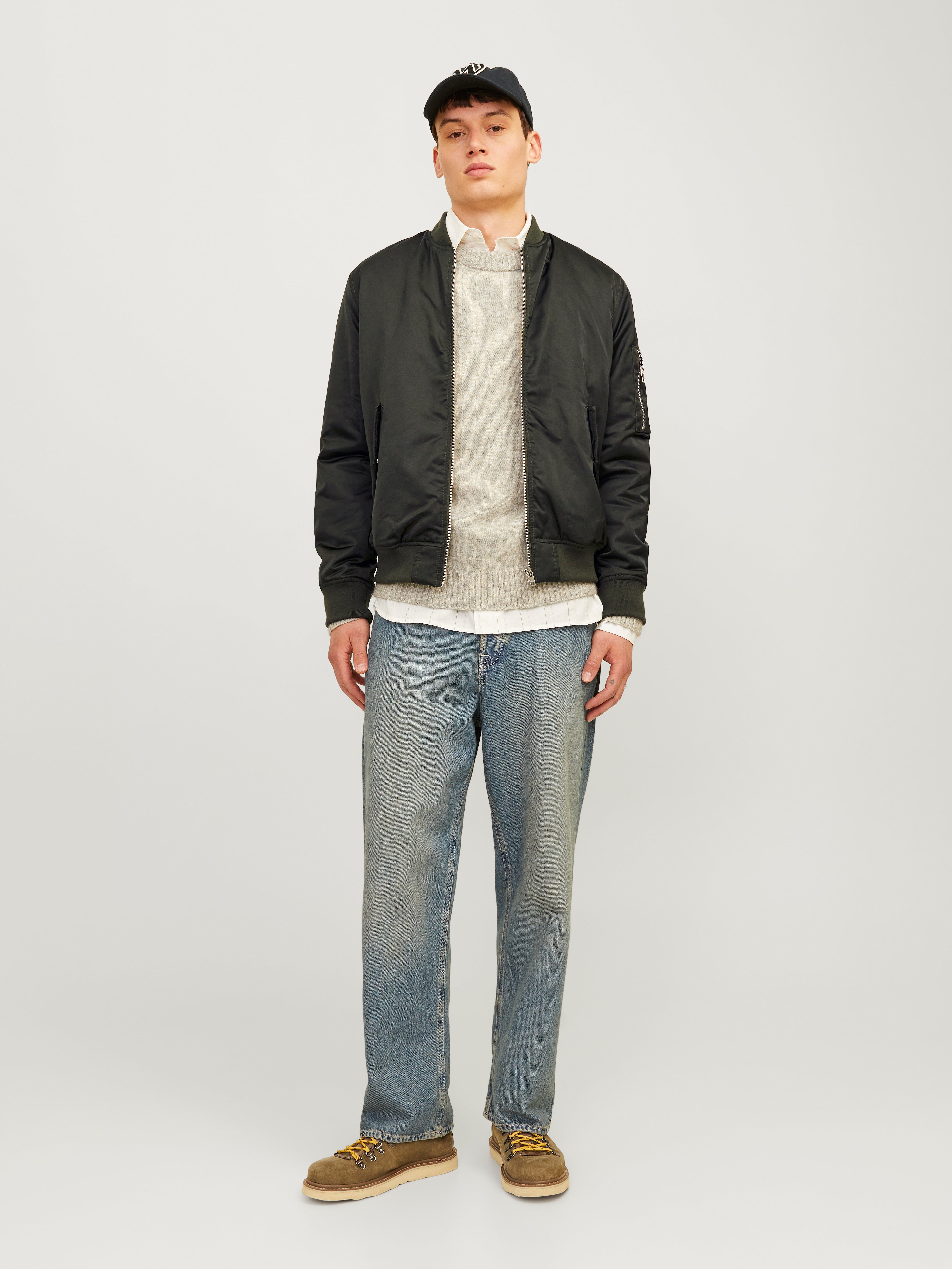 Jack & Jones Ocean Bomber Jacket Khaki - Raw Menswear