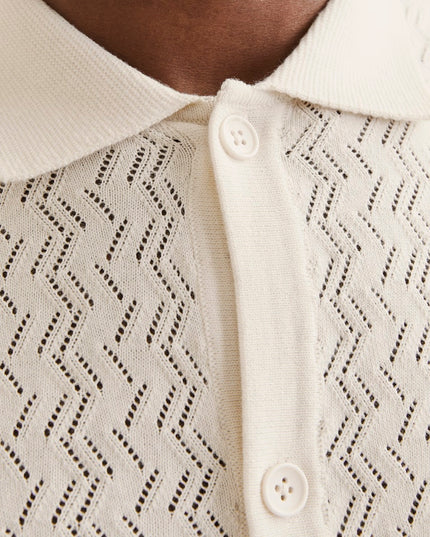 Jack & Jones Tyler SS Knit Polo Sea Salt Ecru