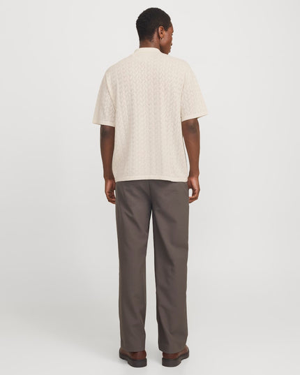 Jack & Jones Tyler SS Knit Polo Sea Salt Ecru