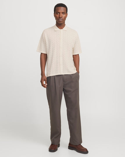 Jack & Jones Tyler SS Knit Polo Sea Salt Ecru