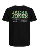 Load image into Gallery viewer, Jack &amp; Jones Water Logo Back Print Tee Black - Raw Menswear
