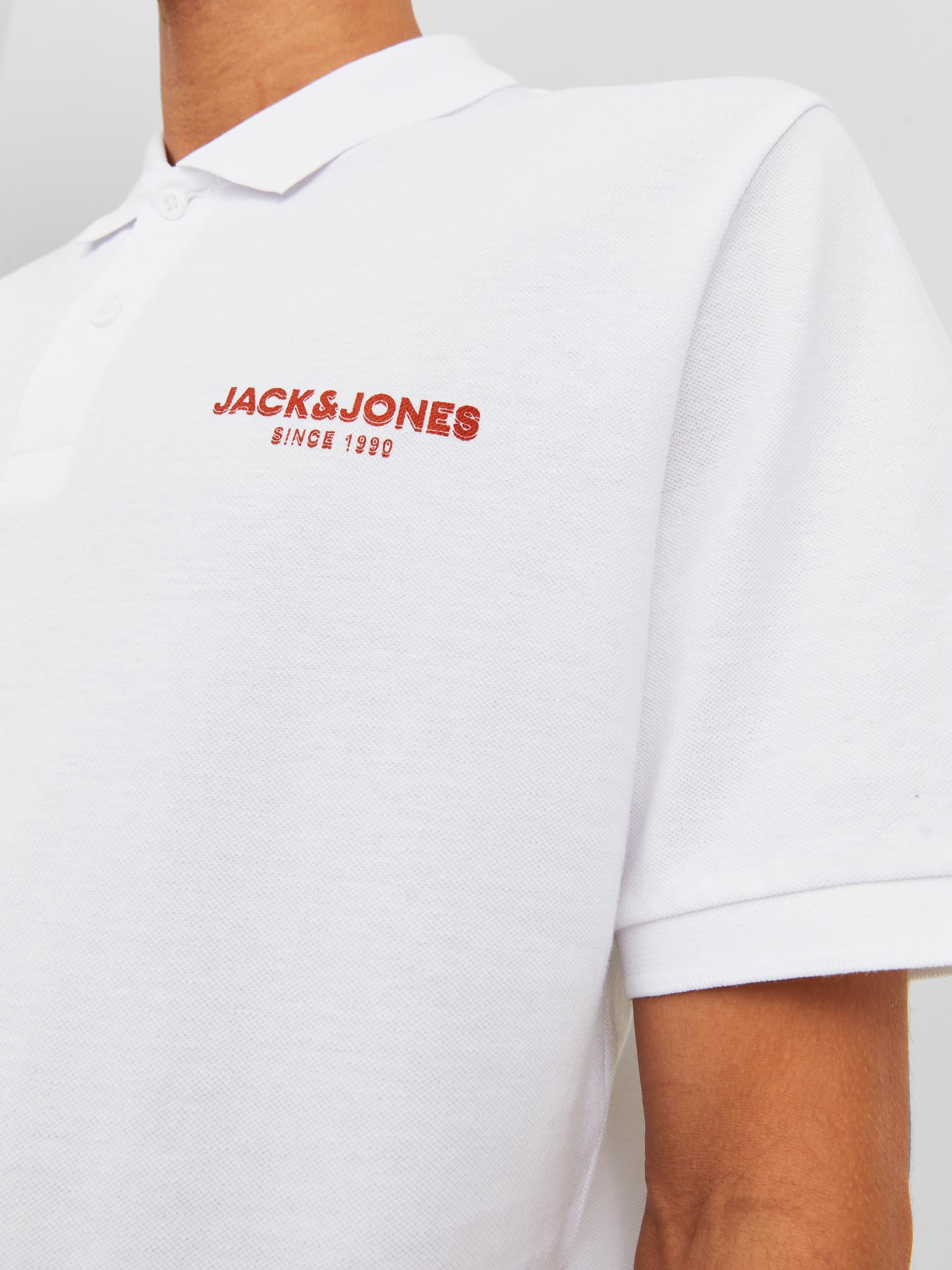 Jack & Jones Snorkel Polo White - Raw Menswear