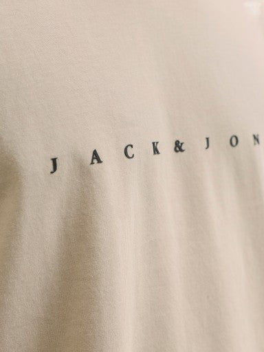 Jack & Jones Star Tee in Moonbeam