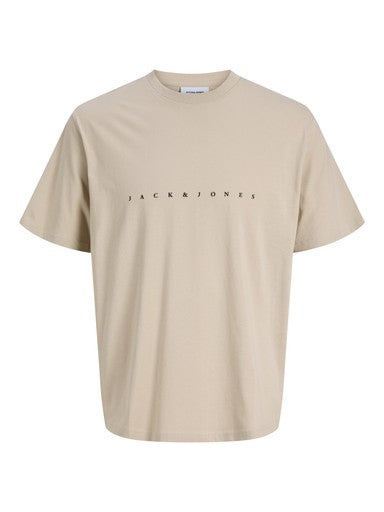 Jack & Jones Star Tee in Moonbeam