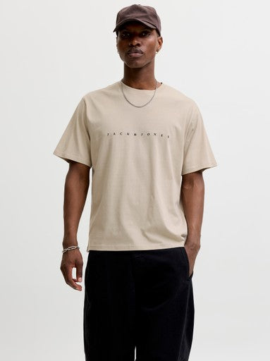 Jack & Jones Star Tee in Moonbeam