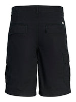 Load image into Gallery viewer, Jack &amp; Jones Cole Combat Pocket Shorts Black - Raw Menswear
