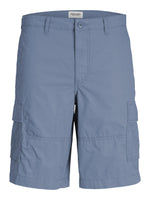 Load image into Gallery viewer, Jack &amp; Jones Cole Combat Pocket Shorts Blue - Raw Menswear
