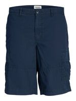 Load image into Gallery viewer, Jack &amp; Jones Cole Combat Pocket Shorts Navy - Raw Menswear
