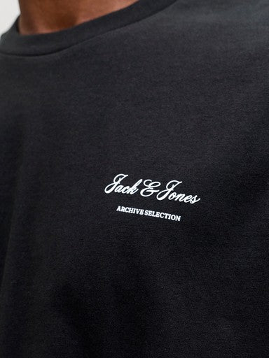 Jack & Jones Archive Graphic Tee in Black