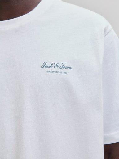 Jack & Jones Archive Graphic Tee in White