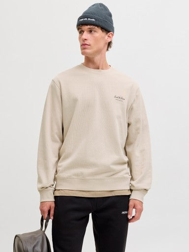 Jack & Jones Archive Graphic Sweater in Moonbeam