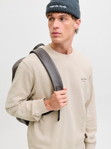 Jack & Jones Archive Graphic Sweater in Moonbeam