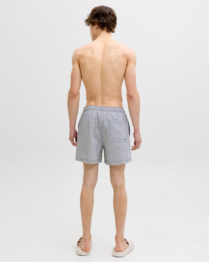 Jack & Jones Maui Ocean Seersucker Swim Shorts Navy Blazer