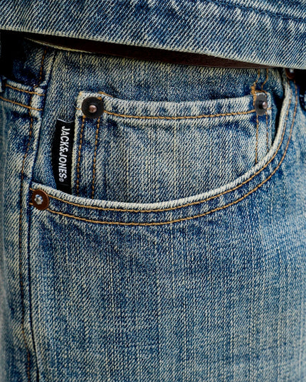 Jack & Jones Alex Originals Baggy Fit Denim Shorts Washed Blue