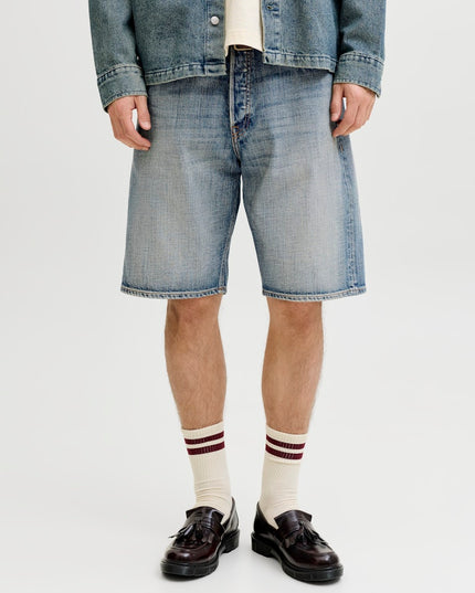Jack & Jones Alex Originals Baggy Fit Denim Shorts Washed Blue