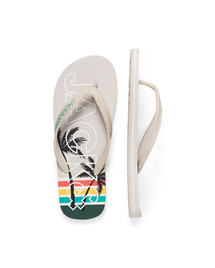 Jack & Jones Palm Print Flip Flops Moonbeam - 1220