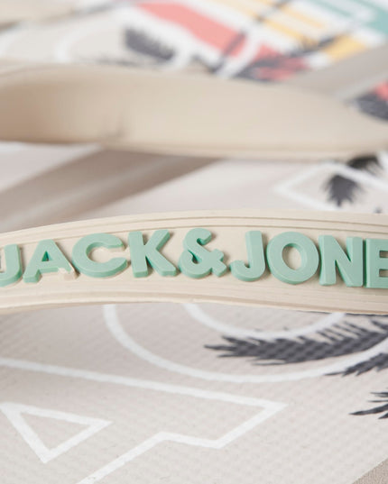 Jack & Jones Palm Print Flip Flops Moonbeam - 1220
