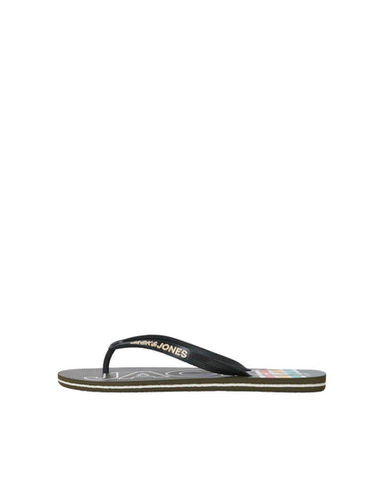 Jack & Jones Palm Print Flip Flops Olive Night - 1219