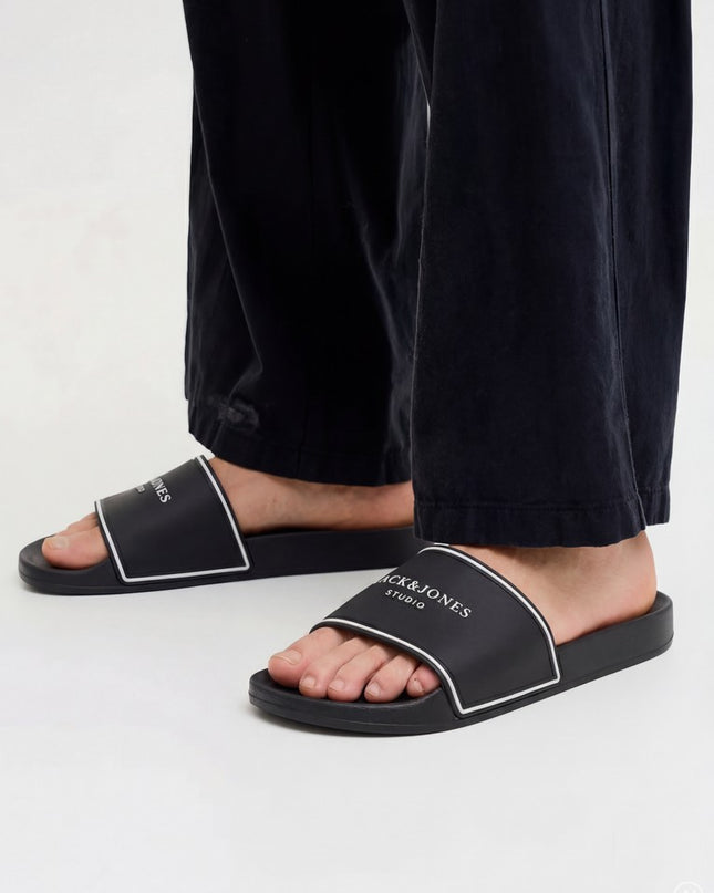 Jack & Jones Wartillery Moulded Slider Black - 1257