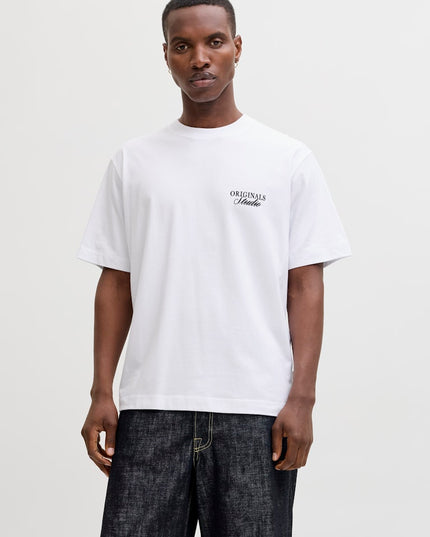 Jack & Jones Loose Fit Back Print Tee White - 377