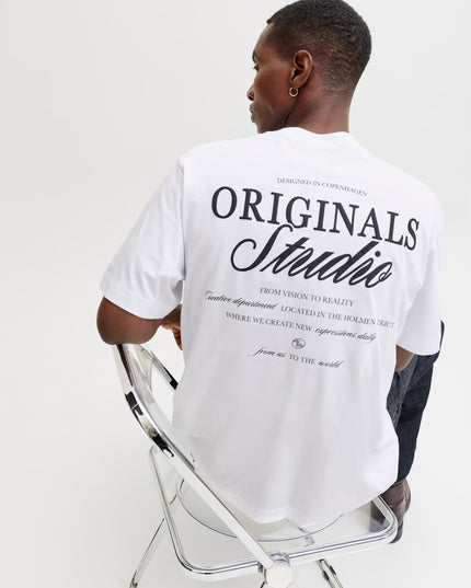 Jack & Jones Loose Fit Back Print Tee White - 377