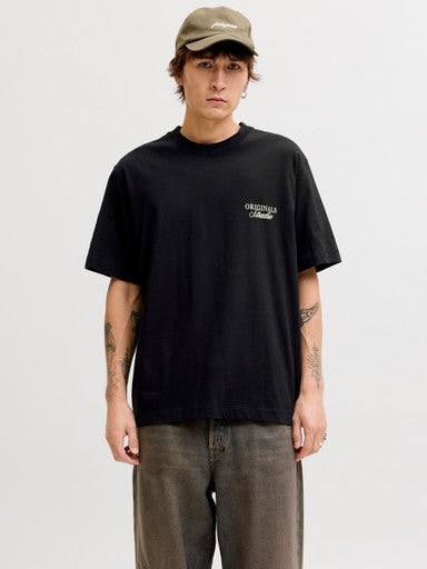 Jack & Jones Back Print Tee in Black
