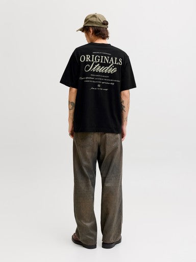 Jack & Jones Back Print Tee in Black