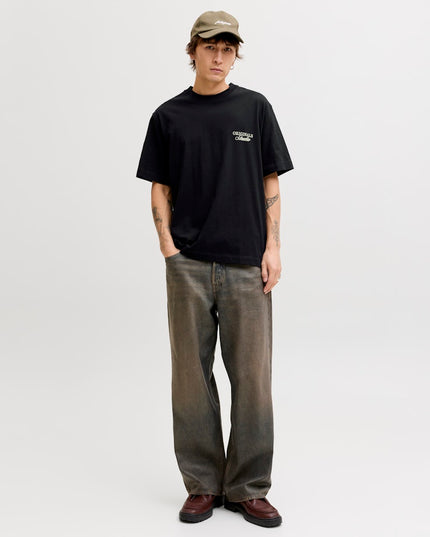 Jack & Jones Loose Fit Back Print Tee Black - 379