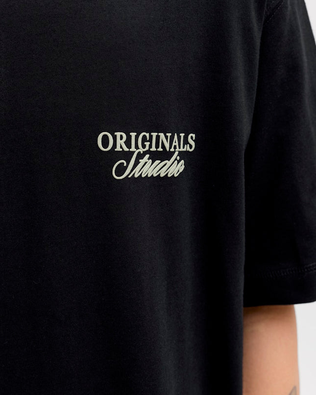 Jack & Jones Loose Fit Back Print Tee Black - 379