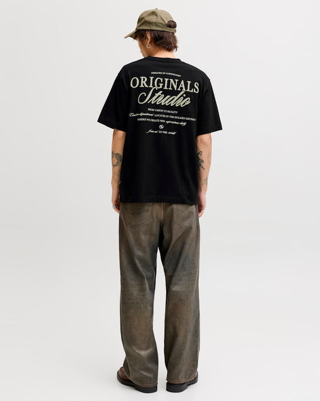 Jack & Jones Loose Fit Back Print Tee Black - 379