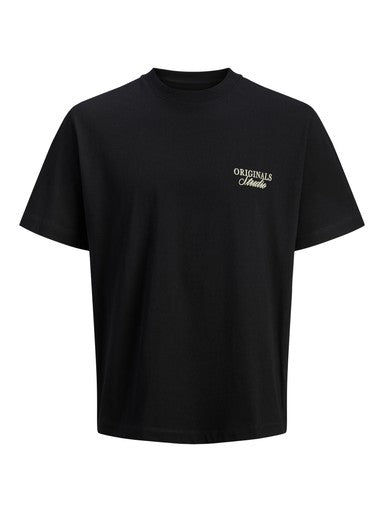 Jack & Jones Back Print Tee in Black