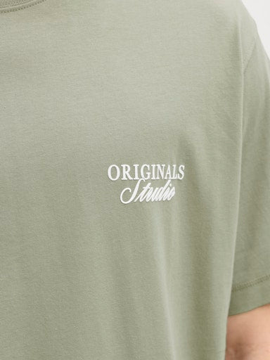 Jack & Jones Back Print Tee in Seagrass