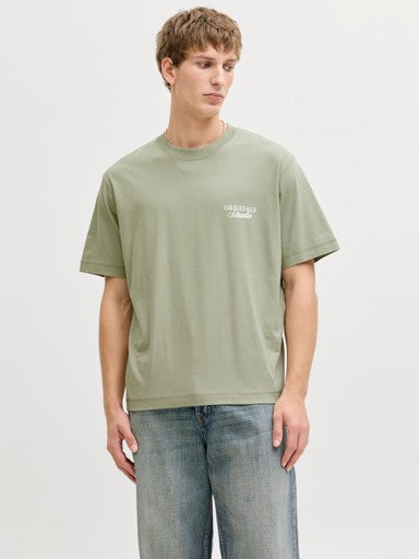 Jack & Jones Back Print Tee in Seagrass