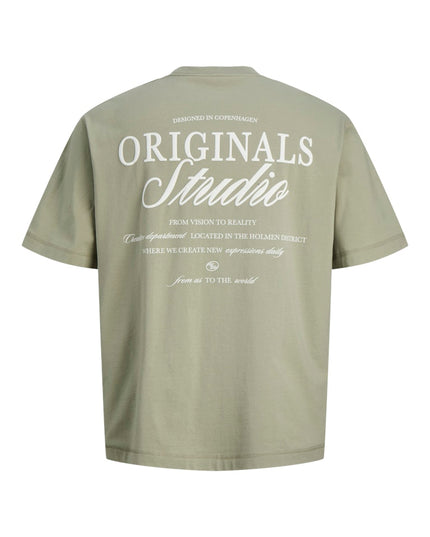 Jack & Jones Loose Fit Back Print Tee Seagrass Green