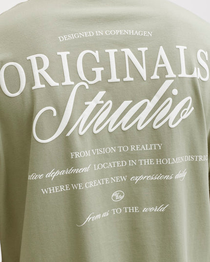Jack & Jones Loose Fit Back Print Tee Seagrass Green