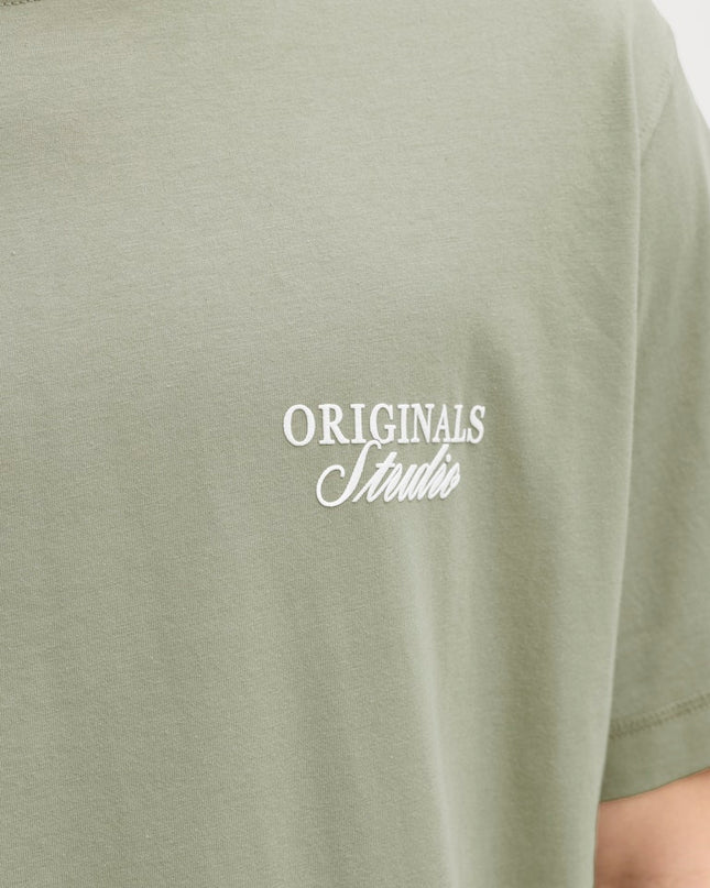 Jack & Jones Loose Fit Back Print Tee Seagrass Green