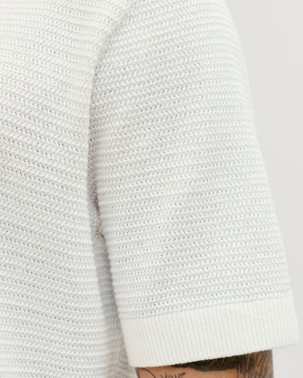 Jack & Jones Riley Knit SS Polo (Cloud Dancer) Ecru - 050