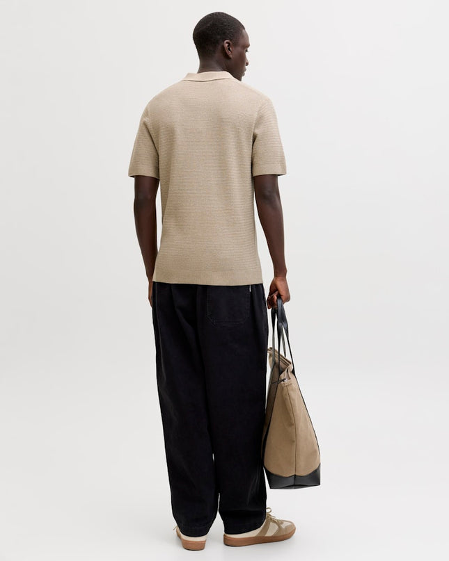 Jack & Jones Riley Knit SS Polo (Lemon Pepper) Beige