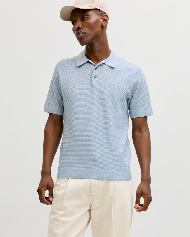 Jack & Jones Riley Knit SS Polo Ashley Blue