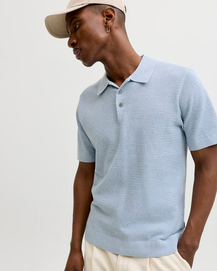 Jack & Jones Riley Knit SS Polo Ashley Blue