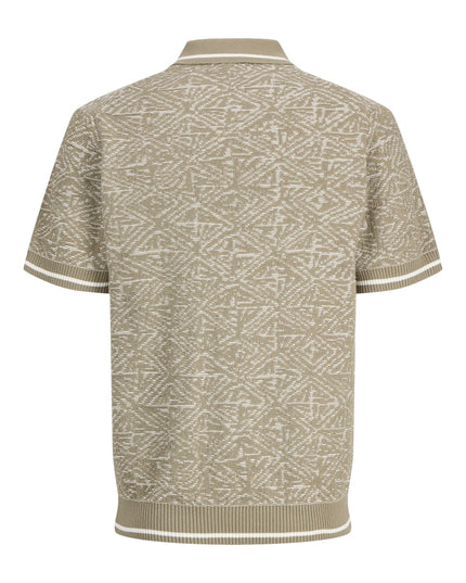 Jack & Jones Bluzack Structure Knit Polo (Mermaid) Beige
