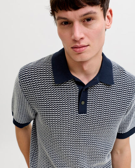 Jack & Jones Kingsley Knit SS Polo Navy