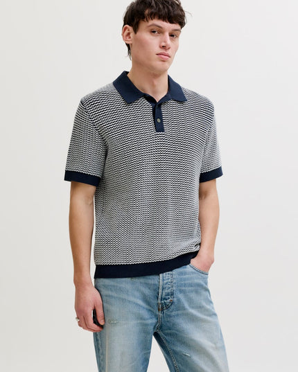 Jack & Jones Kingsley Knit SS Polo Navy