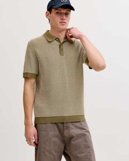 Jack & Jones Kingsley Knit SS Polo Martini Olive