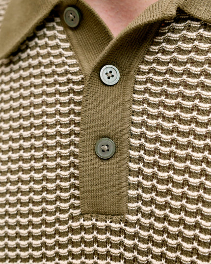 Jack & Jones Kingsley Knit SS Polo Martini Olive