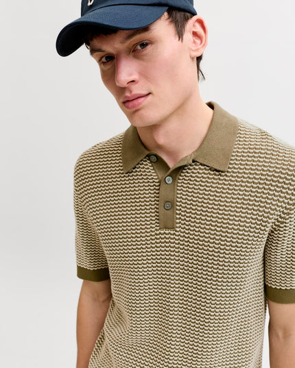 Jack & Jones Kingsley Knit SS Polo Martini Olive