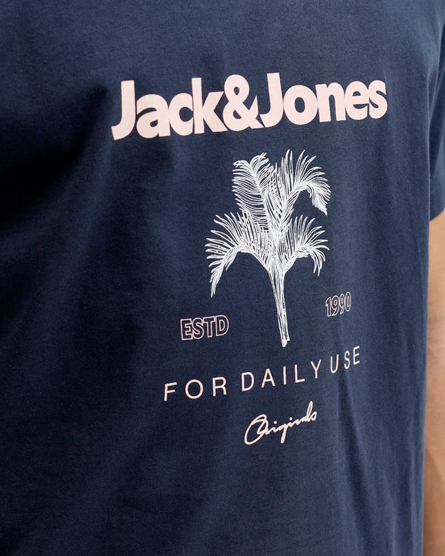 Jack & Jones Riviera Crew Neck Tee Navy - 130