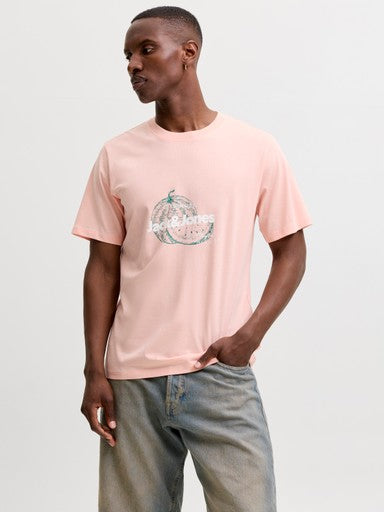 Jack & Jones Riviera Tee in Peach