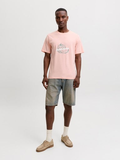 Jack & Jones Riviera Tee in Peach